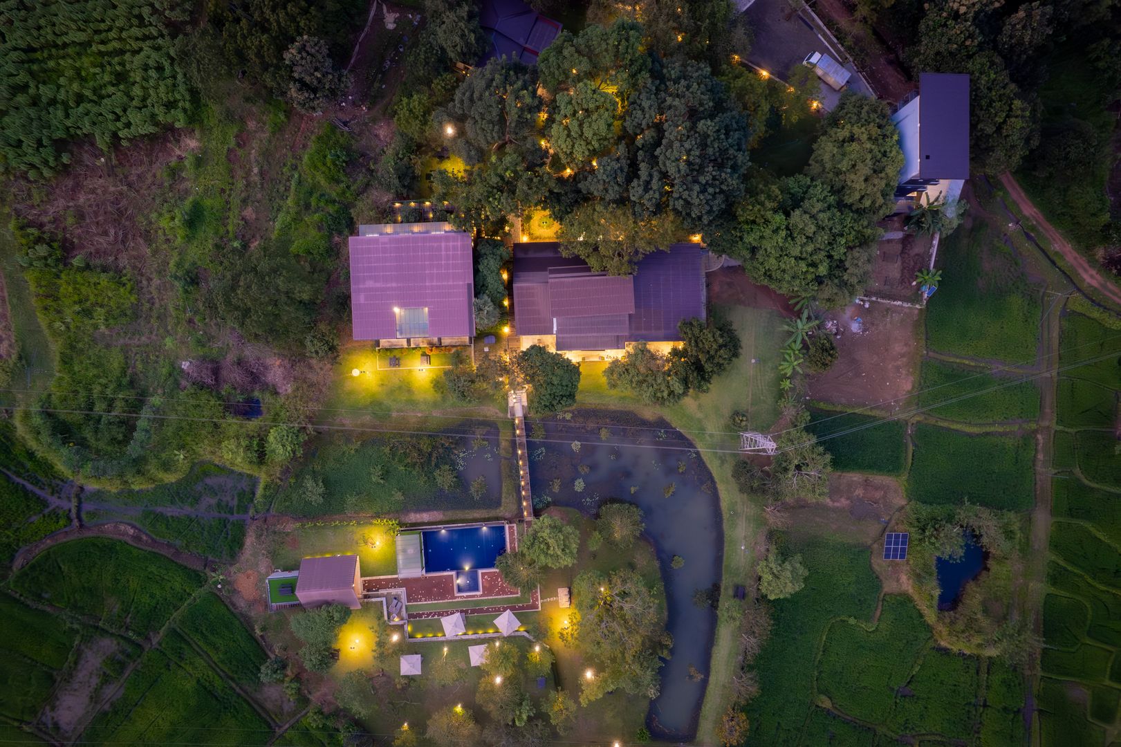 Trio Lodge aerial